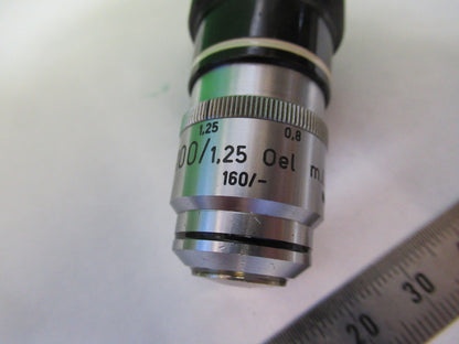CARL ZEISS GERMANY  100X /160 OBJECTIVE MICROSCOPE PART AS PICTURED &G2-A-30