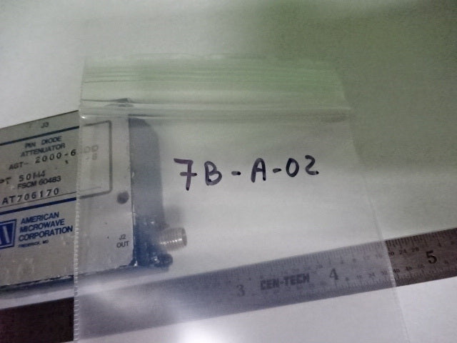 ATTENUATOR FREQUENCY RF PIN DIODE ATTENUATOR AGT-2000 MICROWAVE AS IS #7B-A-02