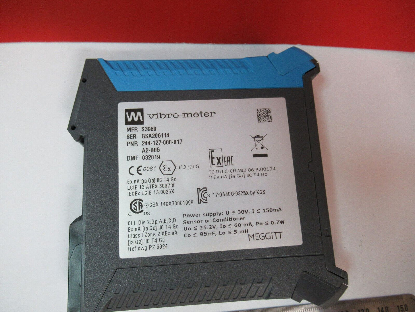 MEGGITT VIBRO-METER GSI 127  244-127-000-017  A2-B05 MODULE for SENSOR Y6-B-05