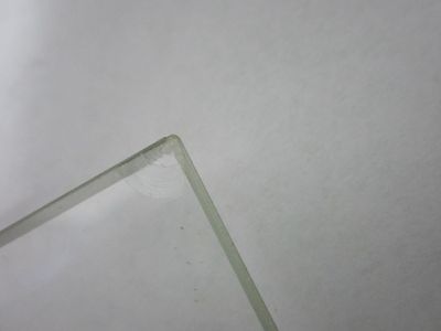 Microscope Part Vintage Glass Specimen Stage Table [chipped]