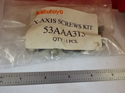 SET MITUTOYO JAPAN X-AXIS SCREWS KIT 53AAA313 AS IS #T8-51