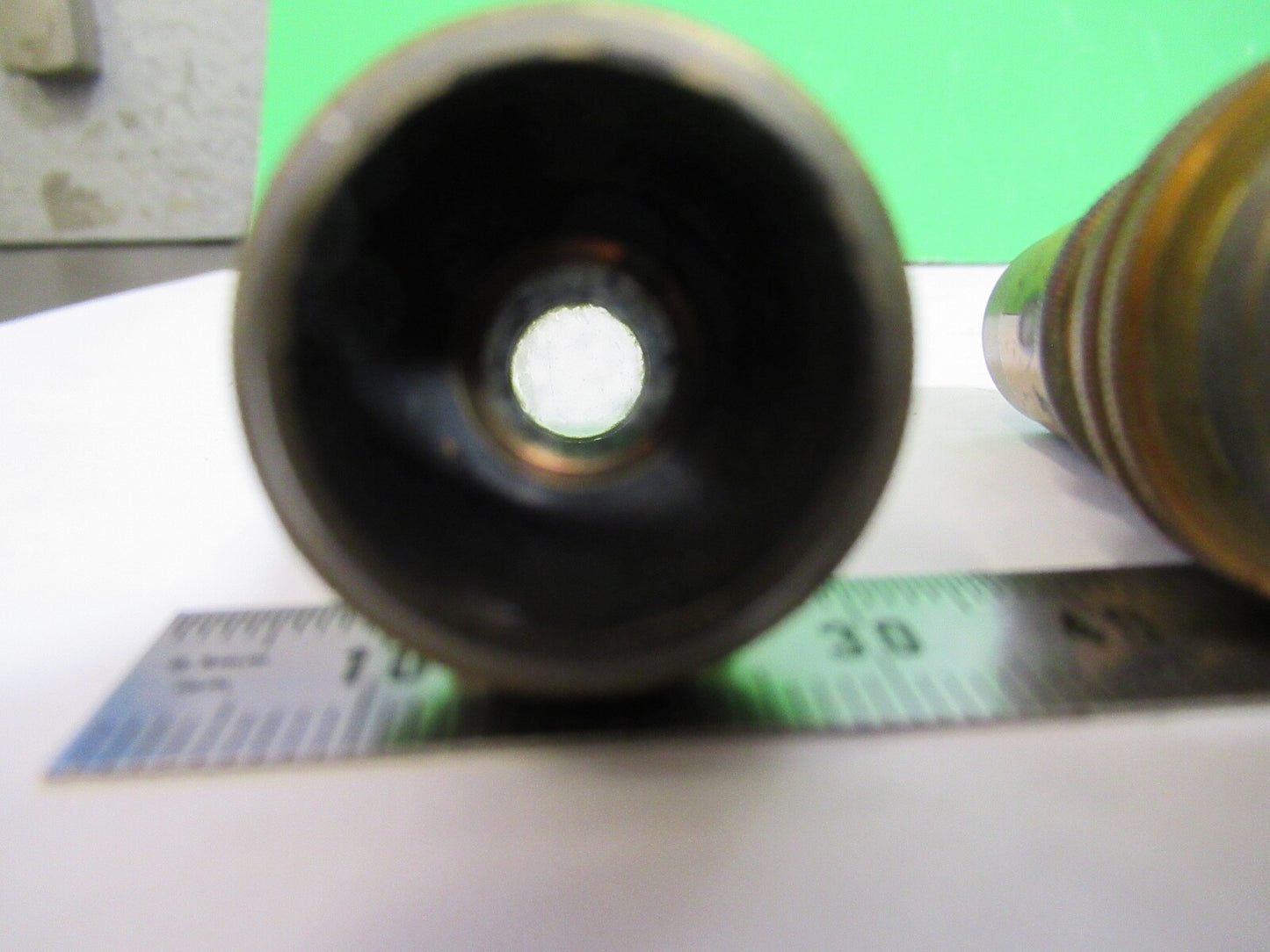 LOT OBJECTIVES BAUSCH LOMB ANTIQUE BRASS MICROSCOPE PART AS PICTURED W1-B-11
