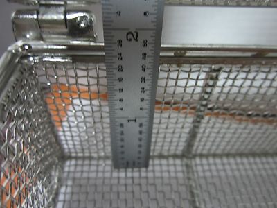 STAINLESS STEEL MESH CONTAINER CLEANING LASER OPTICS  BIN#A3-SQ