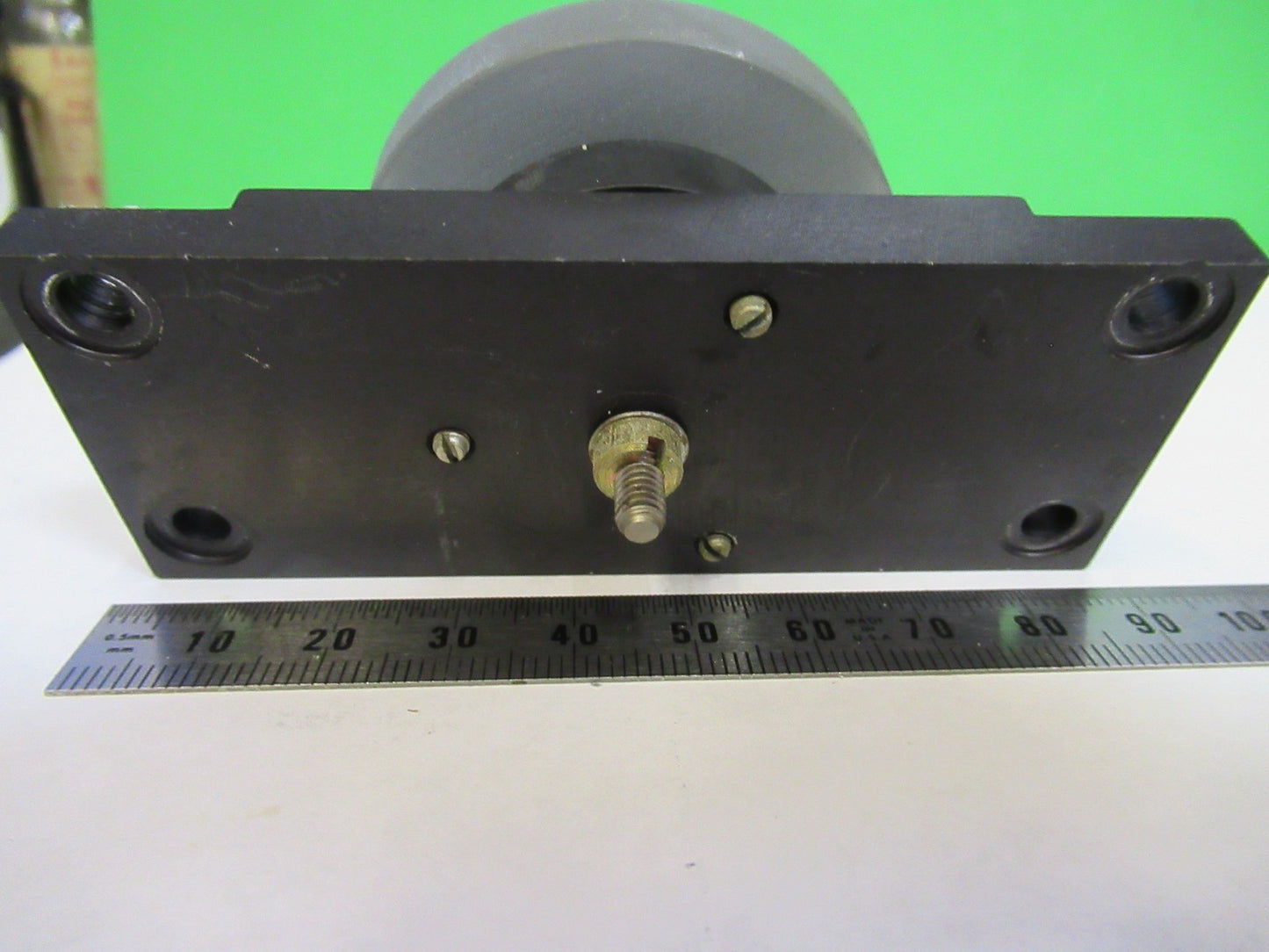 AUS JENA GERMANY MOUNTED MIRROR OPTICS MICROSCOPE PART AS PICTURED T2-A-44