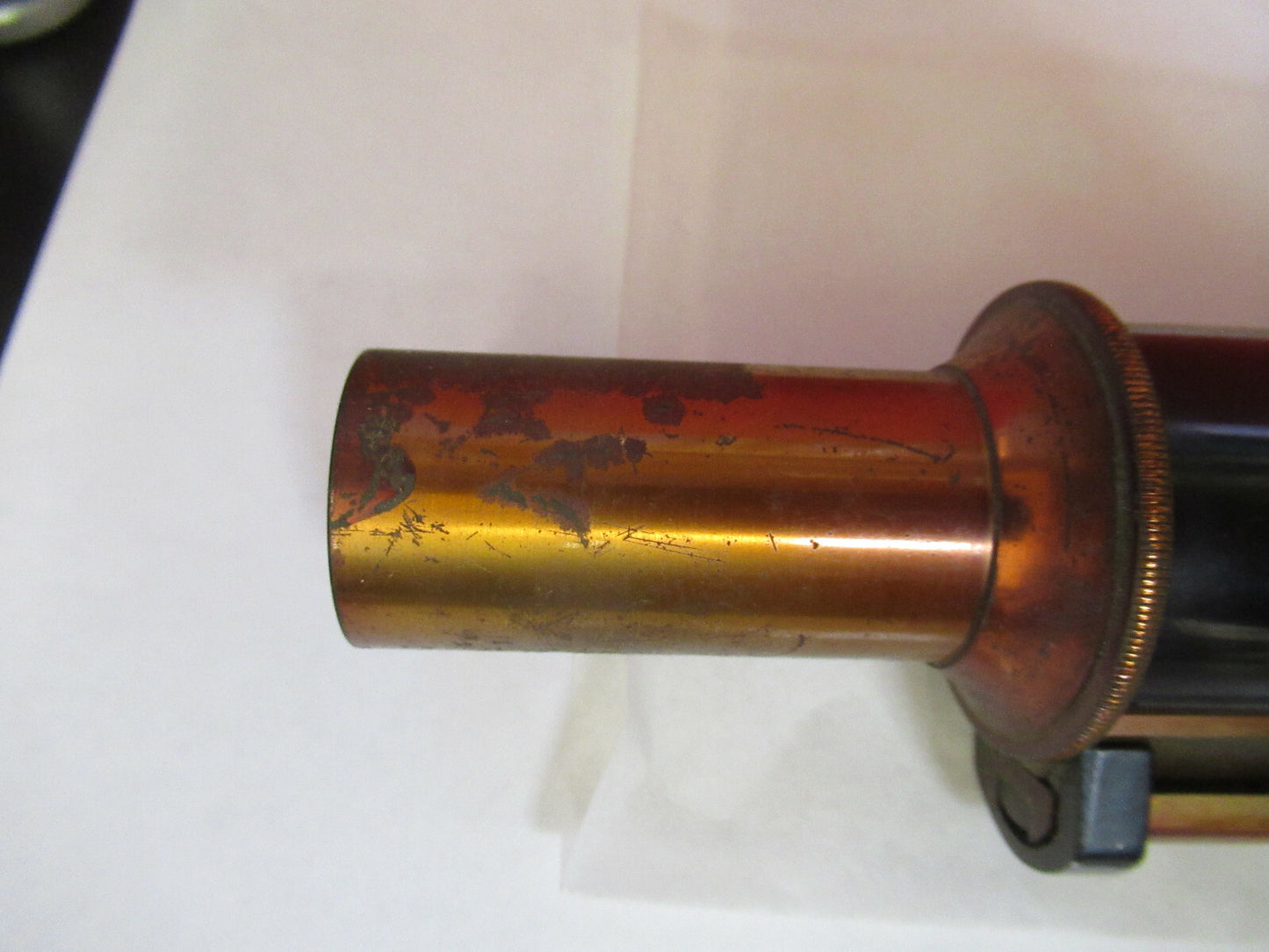 Antique Brass Bausch & Lomb Tubus + Nosepiece Microscope Part