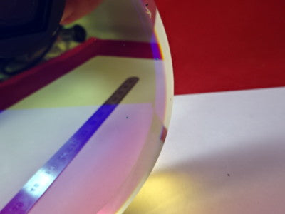 Optical Flat Zerodur 3" Dia Dichroic Mirror [two pinholes] Laser Optics