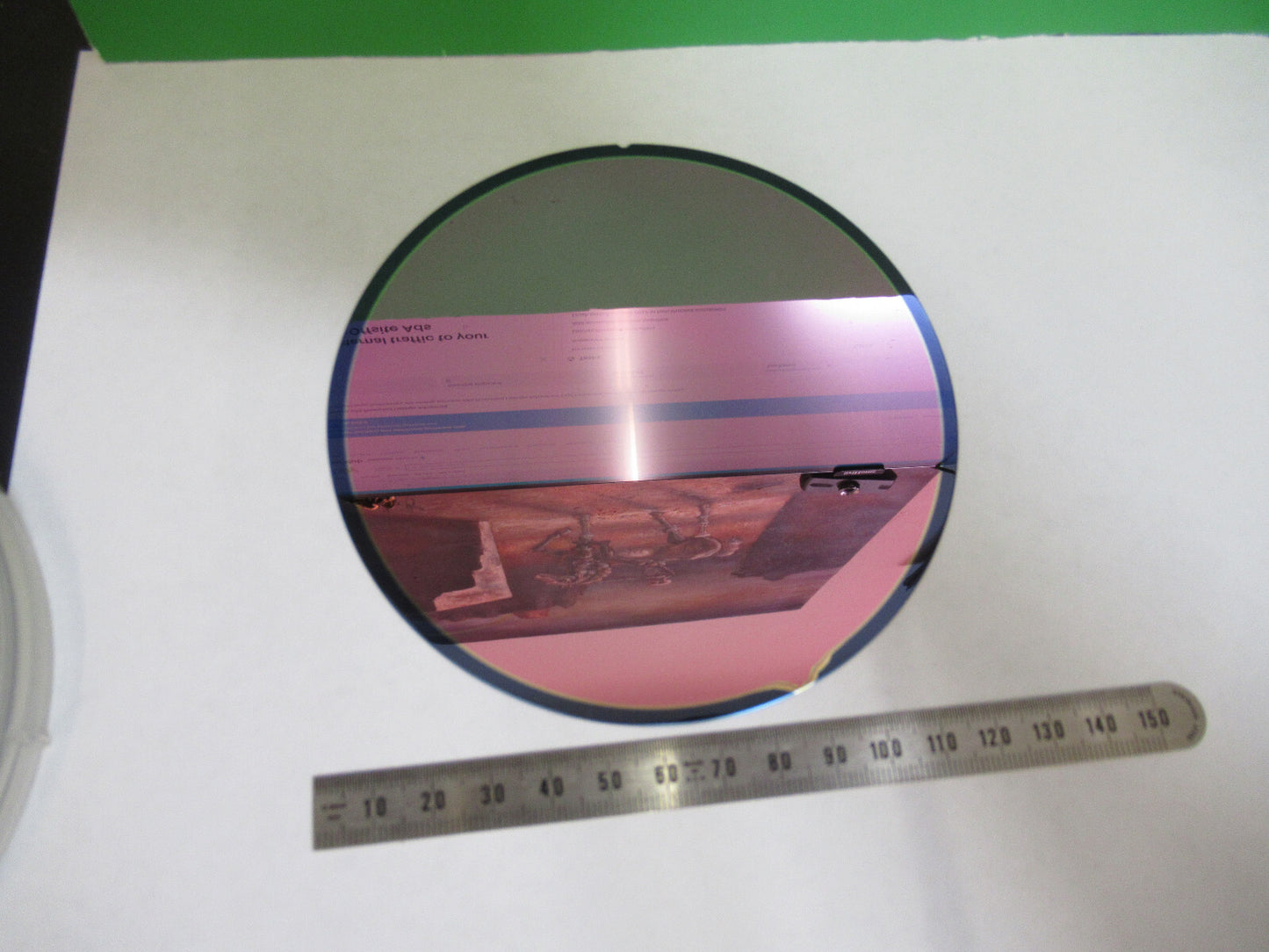 SILICON WAFER SINGLE CRYSTAL 5" DIAMETER COATED AS PICTURED &S8-A-77