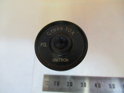 UNITRON JAPAN POL CROSS 10X EYEPIECE OCULAR MICROSCOPE PART AS PICTURED &F1-A-59