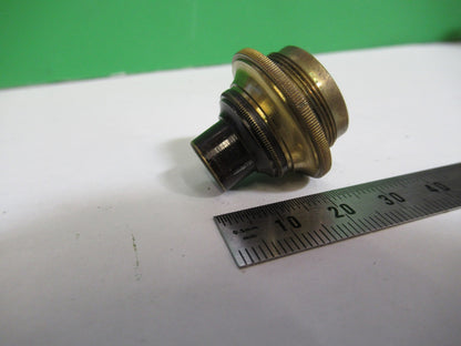 ANTIQUE BRASS H CROUCH LONDON LENS OBJECTIVE MICROSCOPE PART AS PICTURED T6-A-34