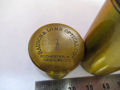 EMPTY BAUSCH LOMB BRASS OBJECTIVE CANISTER MICROSCOPE PART AS PICTURED Y1-A-43