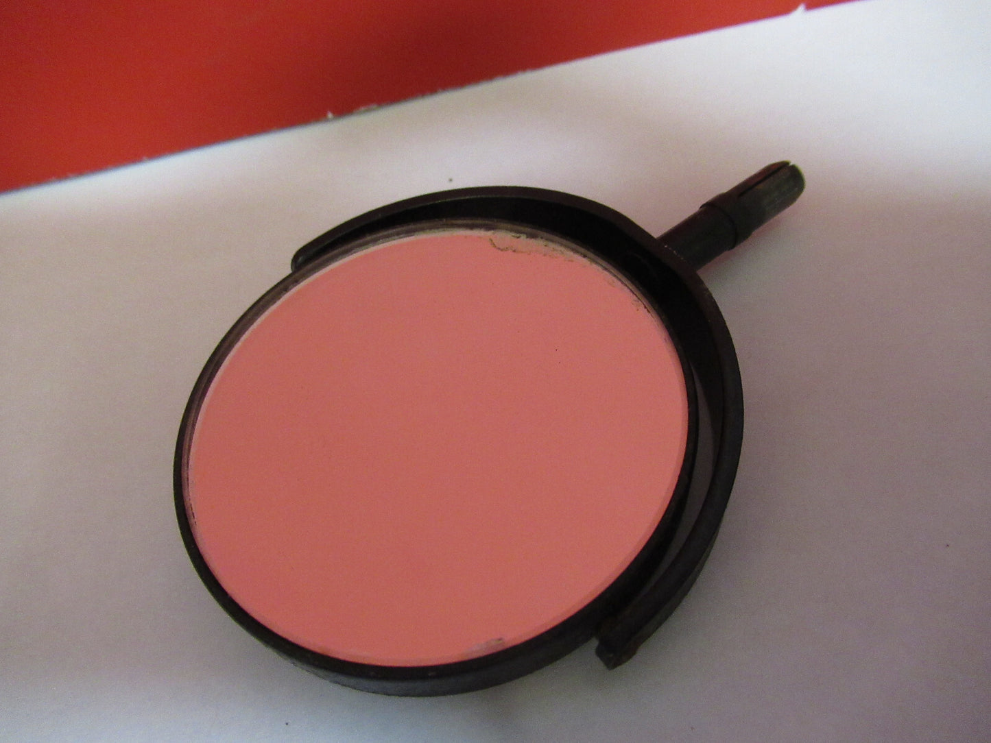 ANTIQUE BAUSCH LOMB MIRROR ASSEMBLY OPTICS MICROSCOPE PART AS PICTURED  T7-A-01