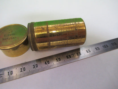 ANTIQUE BRASS ERNST LEITZ GERMANY EMPTY OBJECTIVE CANISTER AS PICTURED &G2-A-47