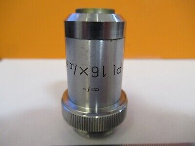 LEITZ WEZTLAR OBJECTIVE PL 16X INFINITY OPTICS MICROSCOPE PART AS PIC &H8-C-16