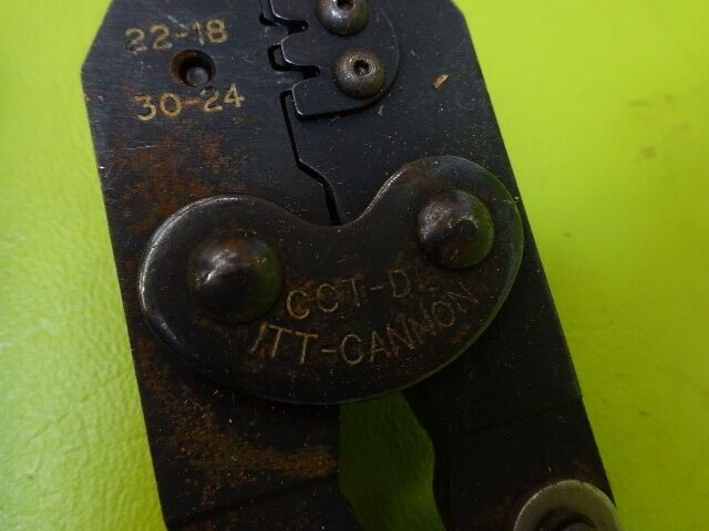 FOR PARTS ITT CANNON MAKER CRIMPING TOOL [rusty] AS IS #TA-3-8