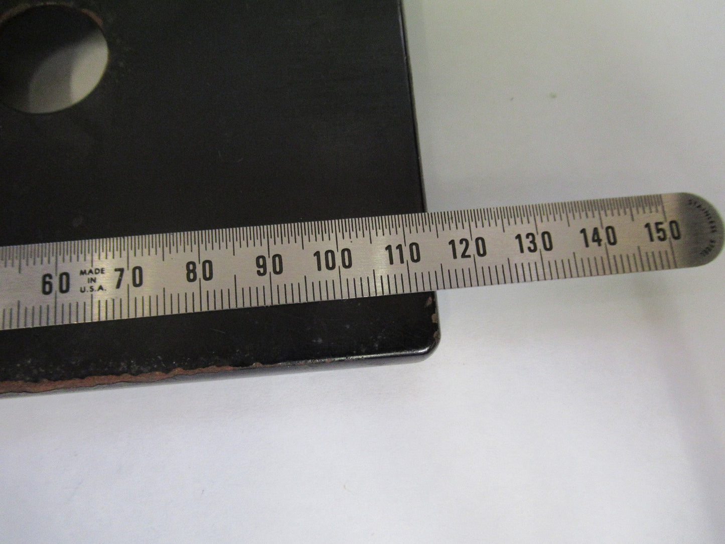 ANTIQUE BAUSCH LOMB METAL heavy STAGE TABLE MICROSCOPE PART AS PIC U9-A-28