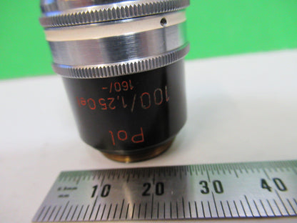 ZEISS OBJECTIVE POL 100X /160 POLARIZATION MICROSCOPE PART AS PICTURED X9-B-44