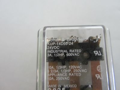 RELAY POTTER BRUMFIELD KUP-14D55-24 24 VDC 3A 600 VAC BIN#2-D-13