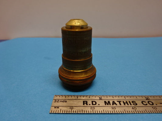 Antique Brass Microscope Part Objective 43X Bausch & Lomb Optics