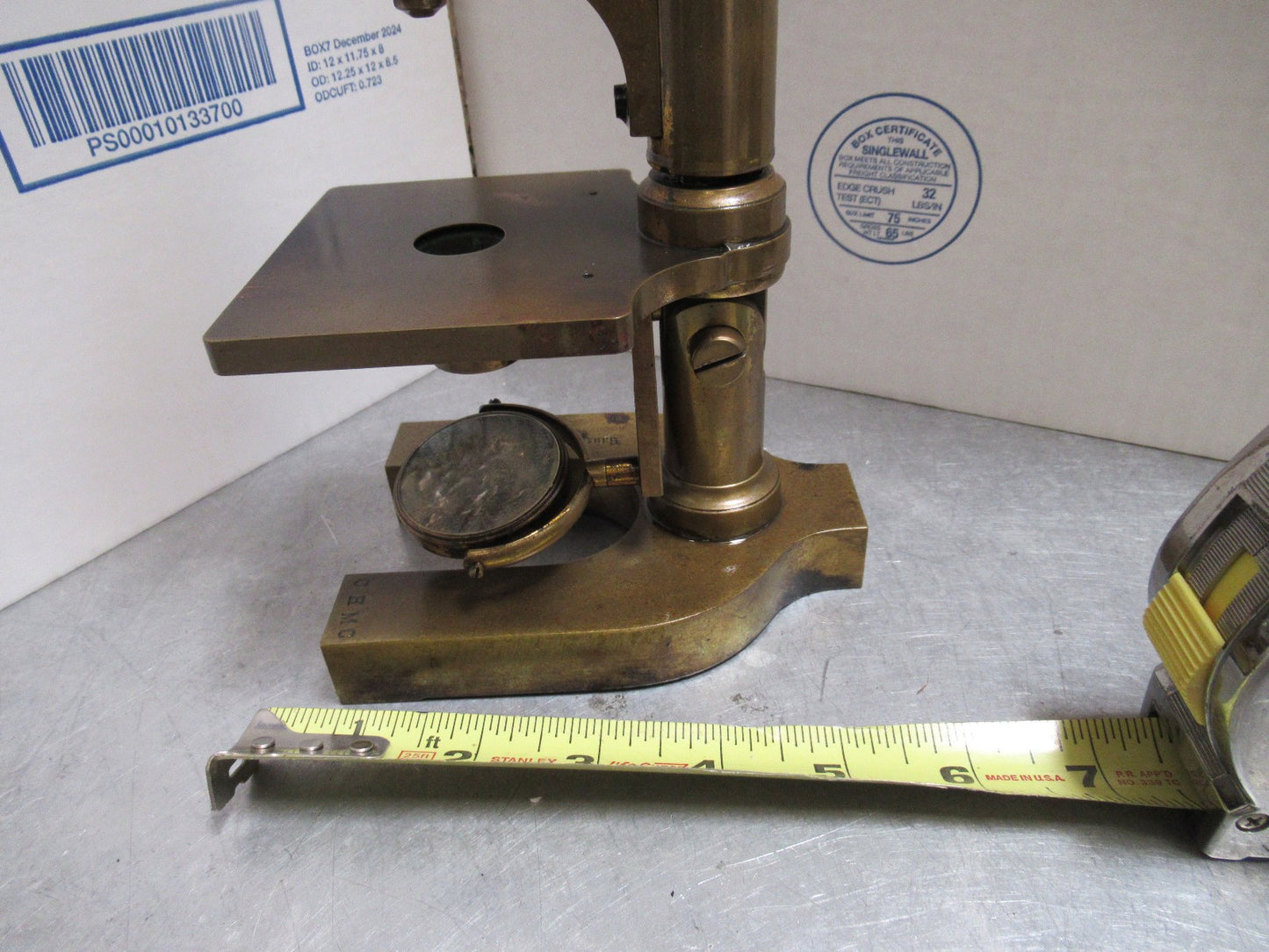 ANTIQUE BRASS BAUSCH LOMB circa 1880 RARE MICROSCOPE AS PICTURED LOB
