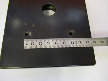 ANTIQUE BAUSCH LOMB METAL STAGE TABLE MICROSCOPE PART OPTICS AS PICTURED X3-B-77