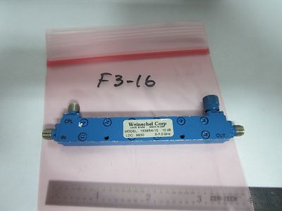 RF WEINSCHEL 1538RA-10 DIRECTIONAL COUPLER  GHz FREQUENCY MICROWAVE BIN#F3-16
