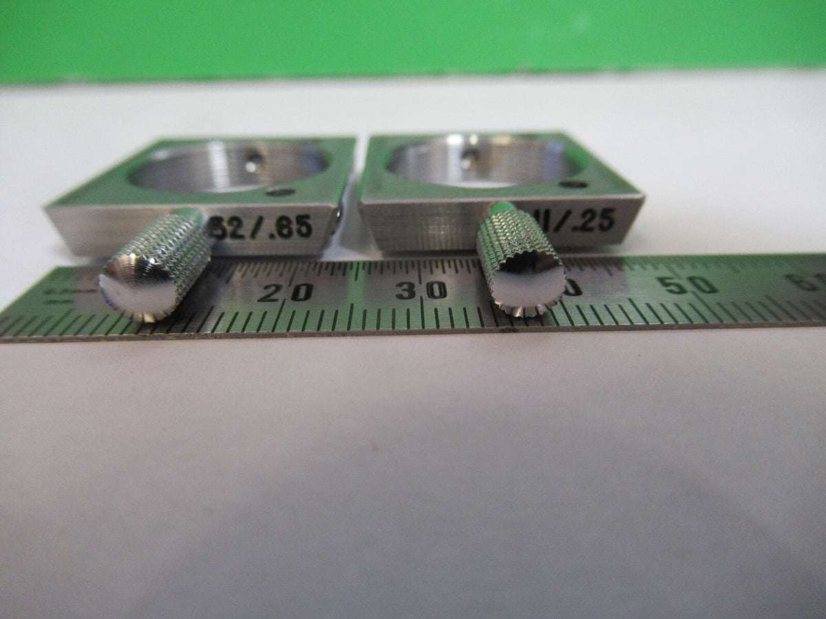 MICROSCOPE PART REICHERT AUSTRIA OBJECTIVE BRASS HOLDERS AS PICTURED #H3-A-54