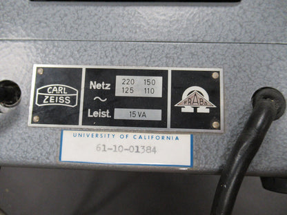 RARE HEAVY POWER SUPPLY fraba CARL ZEISS GERMANY MICROSCOPE PART AS PICTURED TD1