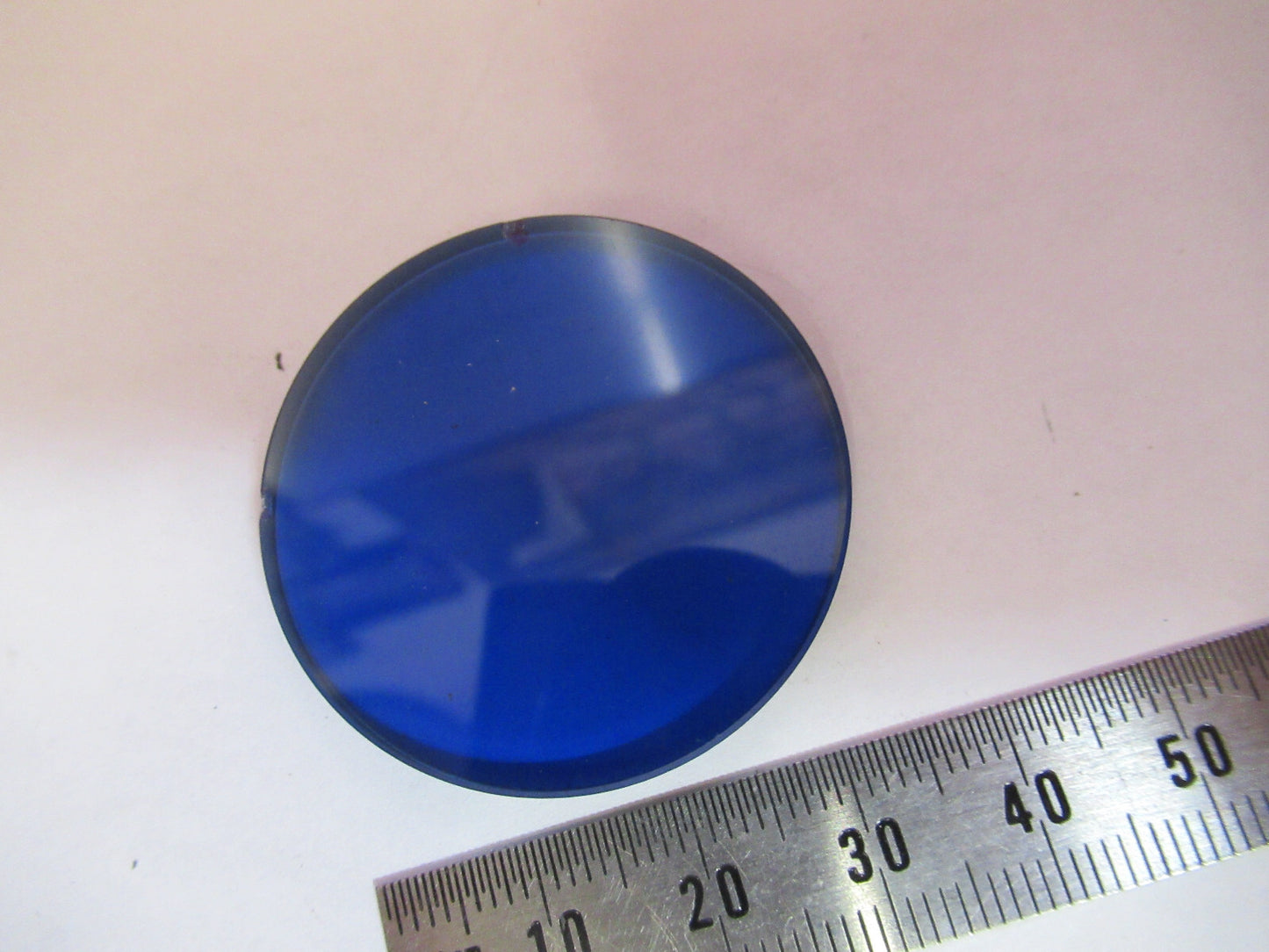 ANTIQUE BAUSCH LOMB BLUE GLASS FILTER OPTICS MICROSCOPE PART AS PICTURED T7-A-26