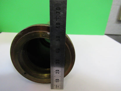 Antique Brass Tubus + Lens Unknown Collimator Scope Part