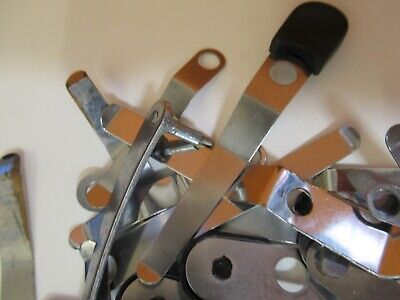 LOT CLIPS ASSORTMENT MICROSCOPE PART AS PICTURED &1E-C-98
