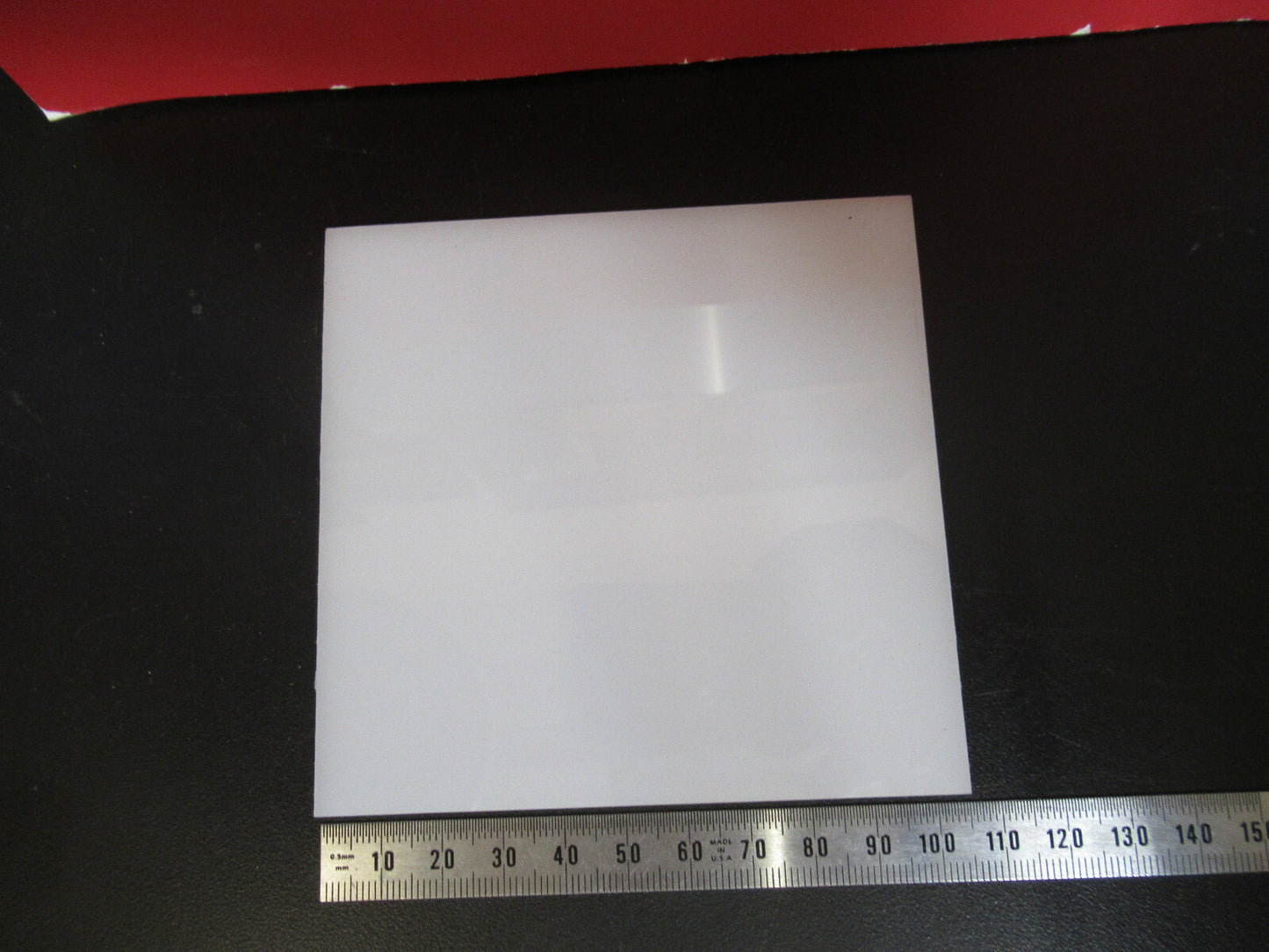 OPTICAL WHITE PLASTIC REFLECTIVE PLATE MICROSCOPE PART AS Pictured S8-B-15