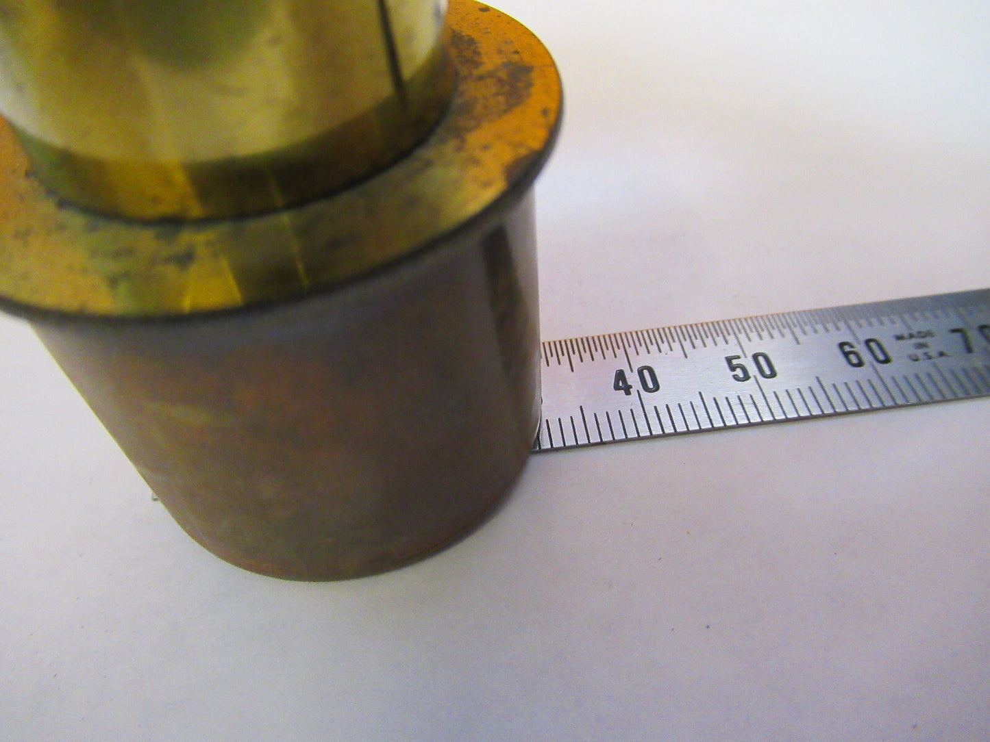 ANTIQUE BRASS OCULAR EYEPIECE BECK LONDON MICROSCOPE PART AS PICTURED Y2-A-69