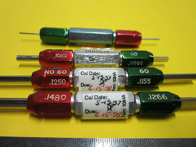 LOT 4 EA METROLOGY INSPECTION GO NO-GO STANDARDS BIN#27-22