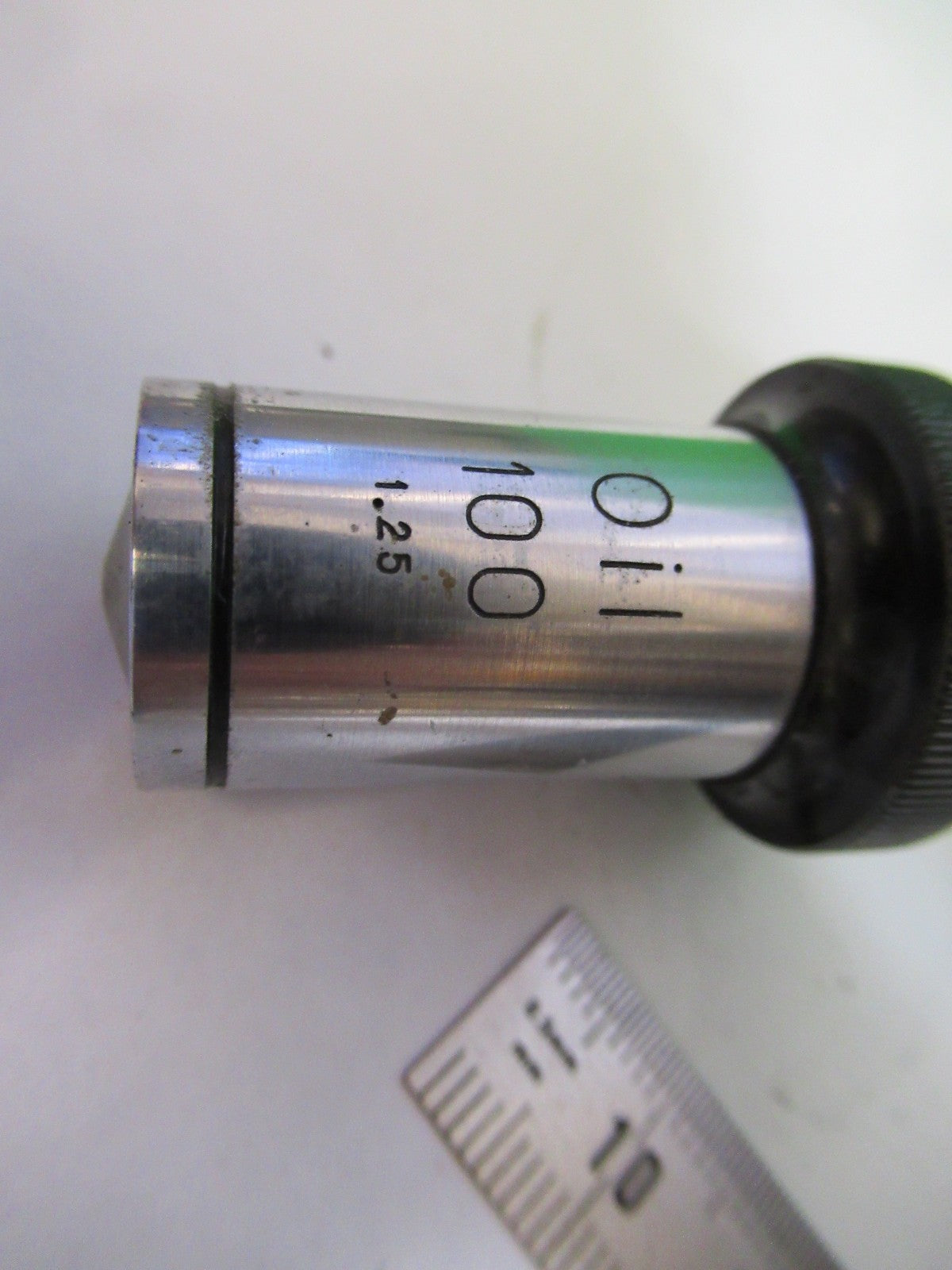 YASHIMA JAPAN 100X LENS OBJECTIVE MICROSCOPE PART AS PICTURED V1-A-23