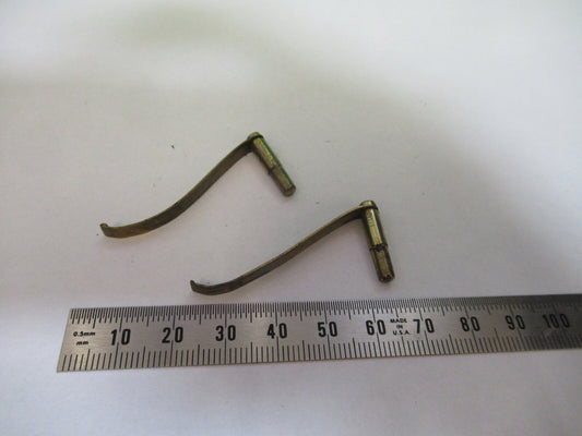 Antique Brass Pair Clip James Parkes England Microscope Part