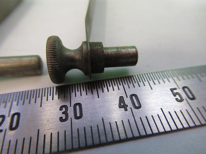 ANTIQUE ERNST LEITZ PAIR CLIPS STAGE MICROSCOPE PART AS PICTURED T3-B-28