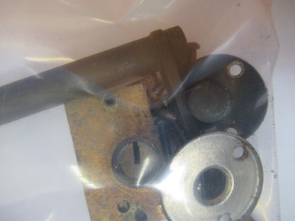 ANTIQUE LOCK +HANDLE BAUSCH LOMB WITHOUT KEY MICROSCOPE PART AS PICTURED Y1-A-01