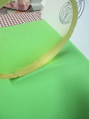 OPTICAL LARGE PLANO CONCAVE LENS PHOSPHATE GLASS [chipped] OPTICS BIN#58-04