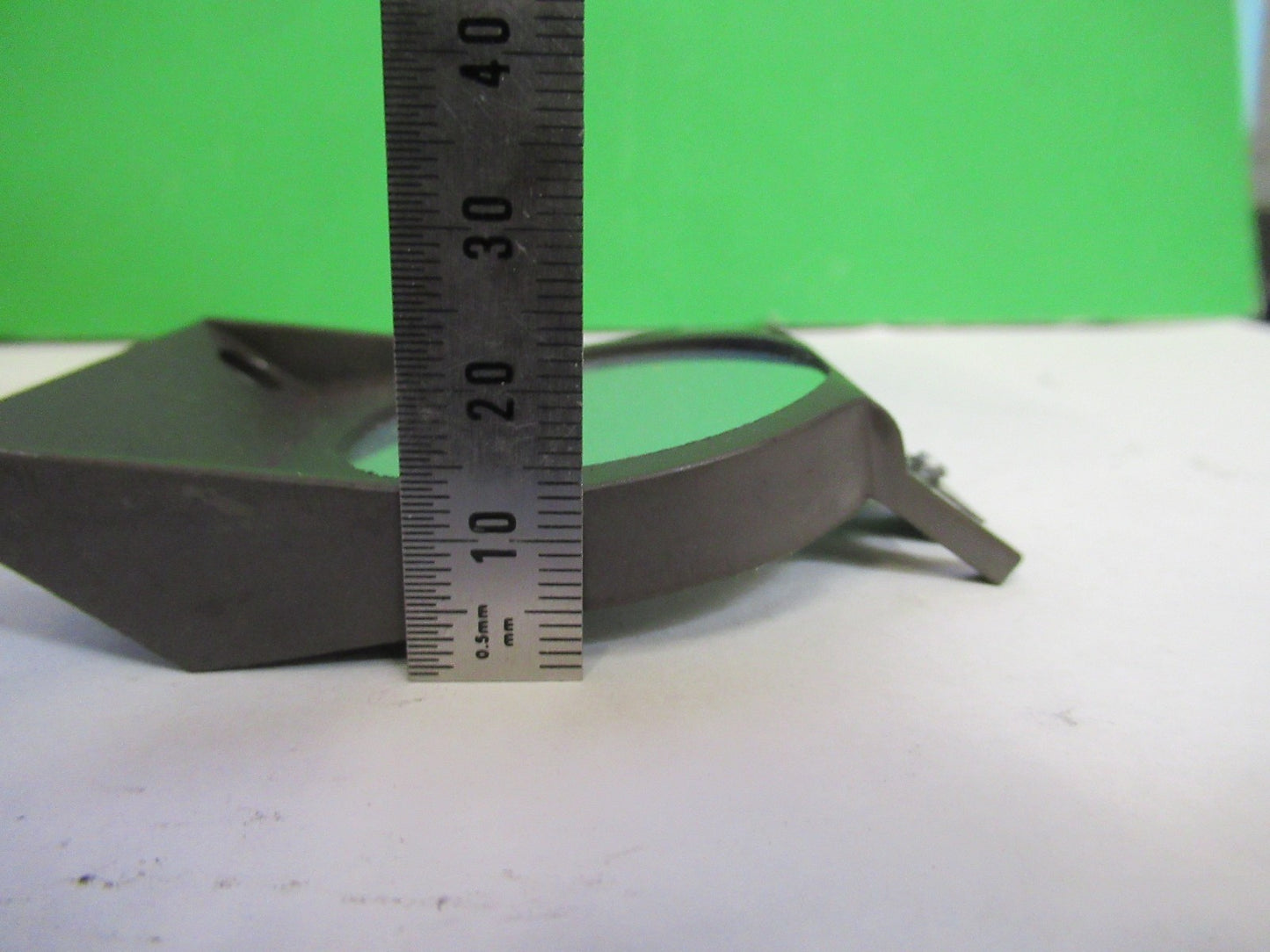 AUS JENA GERMANY FLAT MIRROR MOUNTED MICROSCOPE PART AS PICTURED V8-B-43