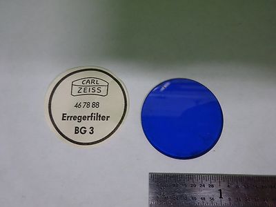 MICROSCOPE PART ZEISS GERMANY BLUE FILTER OPTICS AS IS BIN#X9-A-66