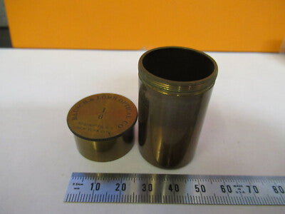 EMPTY BRASS BAUSCH LOMB CAN 1/6 OBJECTIVE MICROSCOPE PART AS PICTURED &A2-FT-75