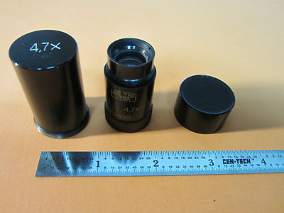 Microscope Part Objective Vintage Carl Zeiss AG 4.7X + Can Germany Optics