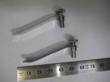 ANTIQUE SEIBERT WETZLAR GERMANY PAIR CLIPS MICROSCOPE PART AS PICTURED U9-A-06