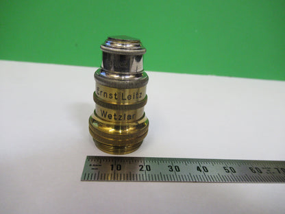 ANTIQUE BRASS ERNST LEITZ POL OBJECTIVE MICROSCOPE PART AS PICTURED #R6-A-70