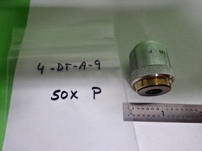 MICROSCOPE PART LEITZ GERMANY OBJECTIVE NPL 50X P POL POLARIZER OPTICS #4-DT-A-9