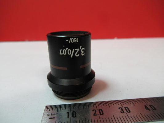 ZEISS GERMANY OBJECTIVE 3.2X  /160 OPTICS MICROSCOPE PART AS PICTURED T9-A-38
