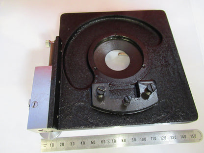LEITZ GERMANY WETZLAR XY STAGE TABLE CLIPS MICROSCOPE PART AS PICTURED T9-A-19