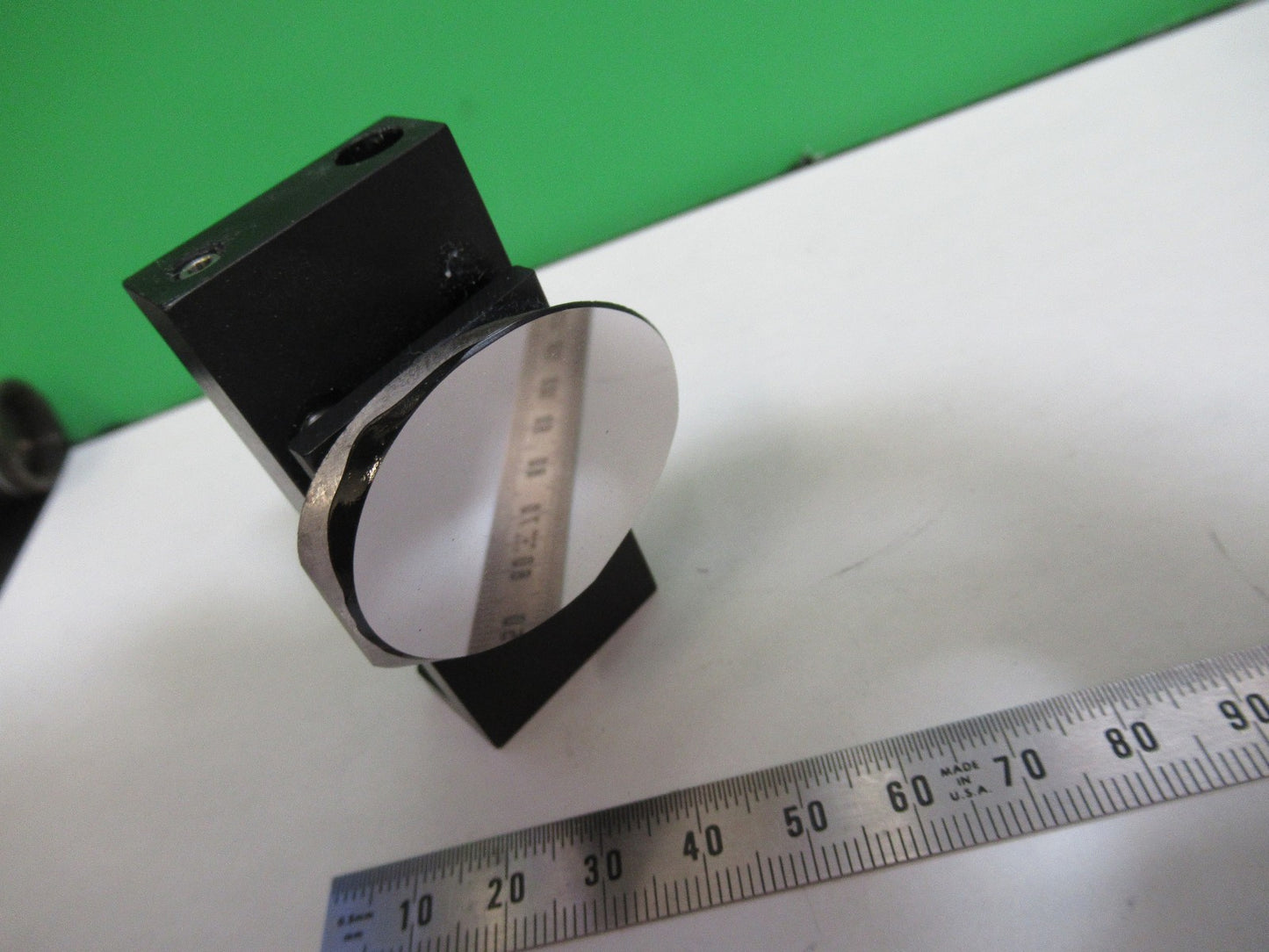 OLYMPUS JAPAN MOUNTED GLASS FLAT MIRROR MICROSCOPE PART AS PICTURED T4-A-26