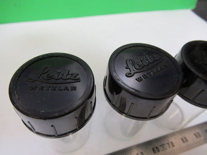 LEITZ LOT EMPTY PLASTIC OBJECTIVE CANISTER MICROSCOPE PART AS PICTURED X4-A-49