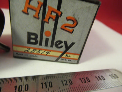 VINTAGE 1940's QUARTZ CRYSTAL BLILEY HF2 FREQUENCY 28514 KC +BOX &9-A-50